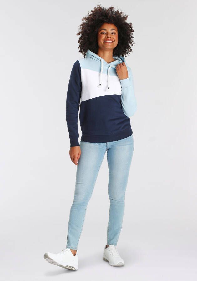 KangaROOS Hoodie Lange mouwen losse pasvorm colourblocking-look