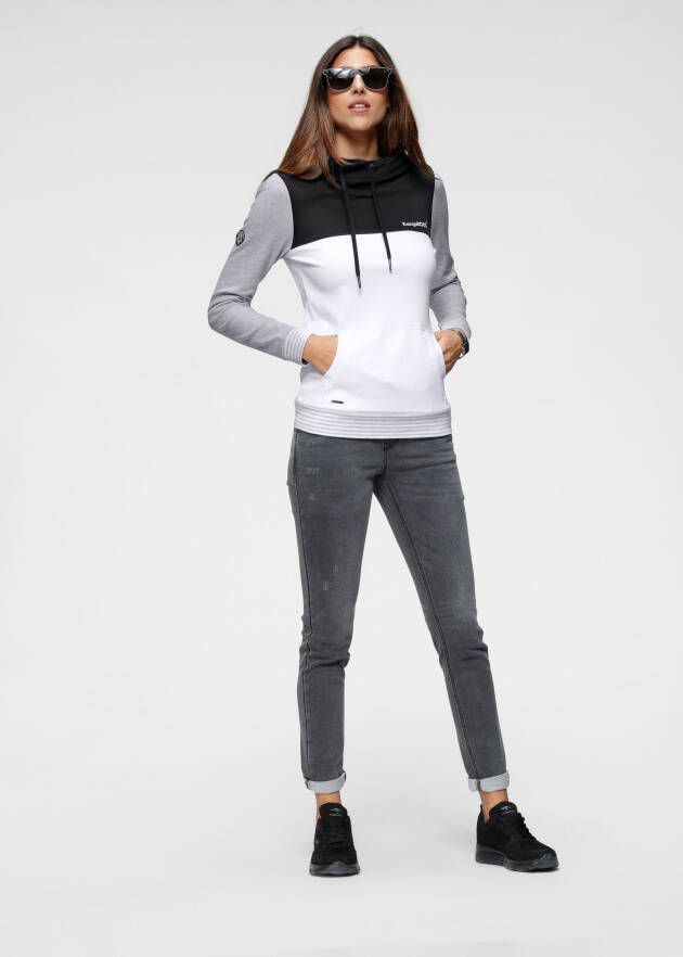 KangaROOS Hoodie Lange mouwen figuurvolgende snit van interlockmateriaal