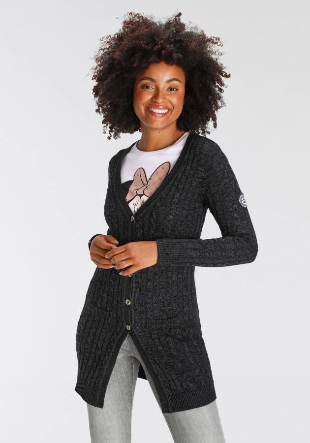 KangaROOS Lang vest met trendy kabelpatroon en zakken