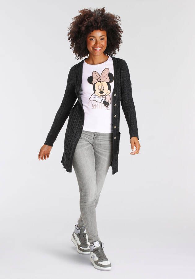 KangaROOS Lang vest met trendy kabelpatroon en zakken