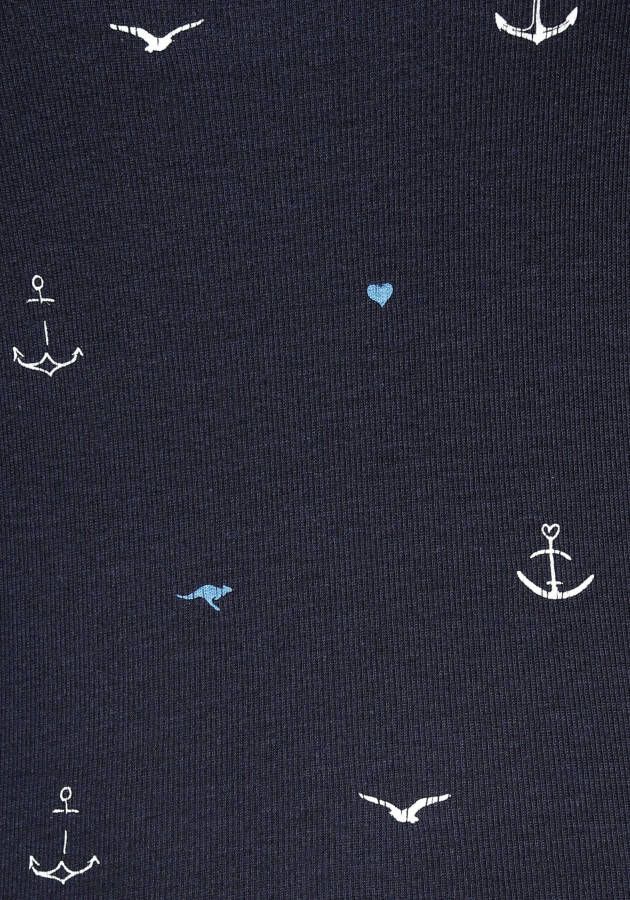 KangaROOS Poloshirt met maritieme print all-over