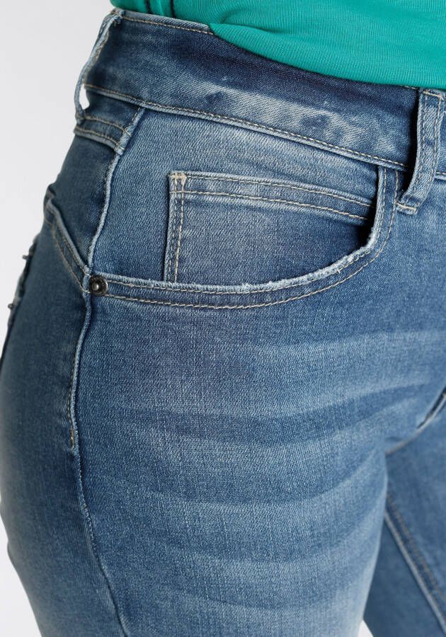 KangaROOS Regular fit jeans STRAIGHT-FIT MID RISE Met open zoom NIEUWE COLLECTIE