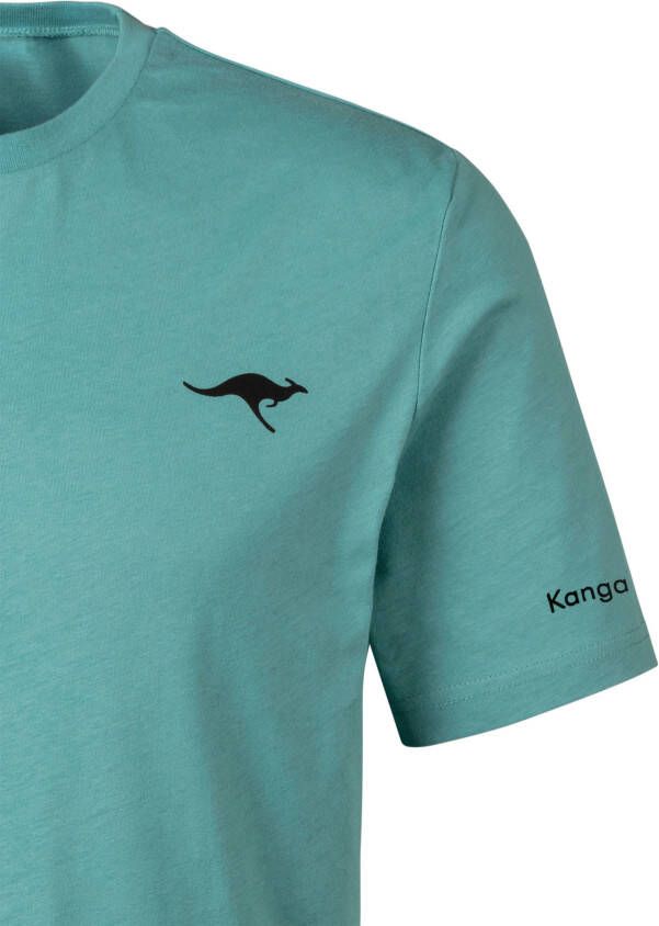 KangaROOS Shirt met korte mouwen met -print op borsthoogte (Set van 2)