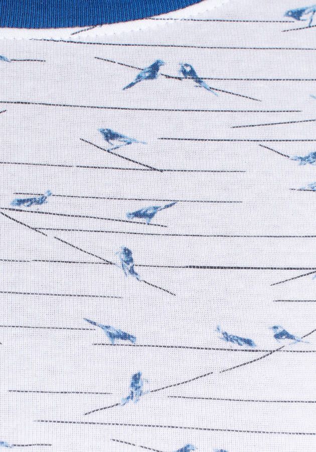 KangaROOS Shirt met lange mouwen met schattige all-over vogelprint