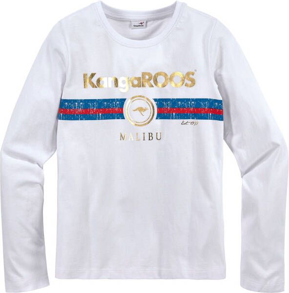KangaROOS Shirt met lange mouwen folieprint