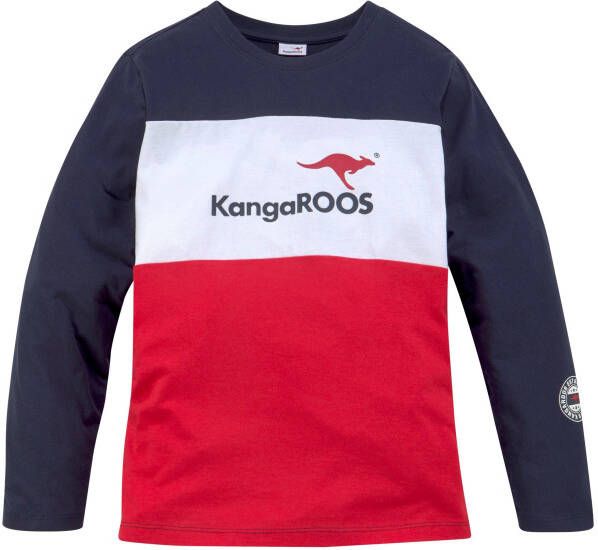 KangaROOS Shirt met lange mouwen Colourblocking in colourblocking-design