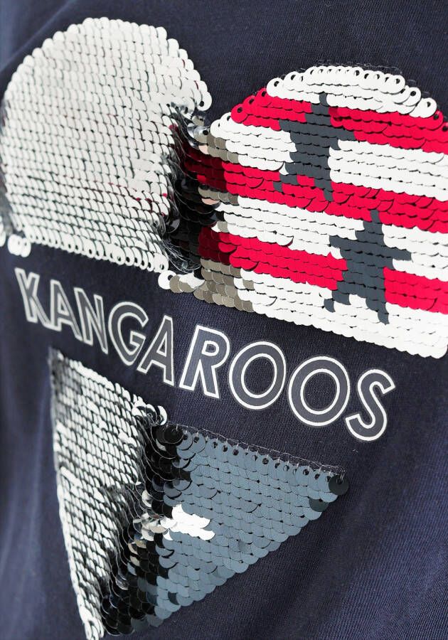 KangaROOS Shirt met lange mouwen Hart met changerende pailletten
