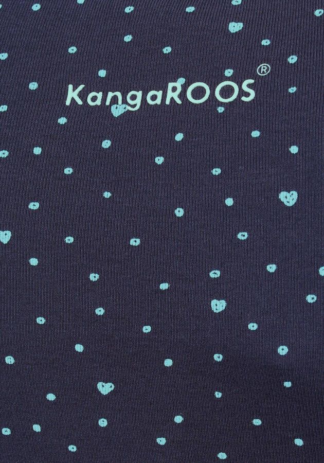 KangaROOS Shirt met lange mouwen met leuke print van stippen vogels en ankers all-over