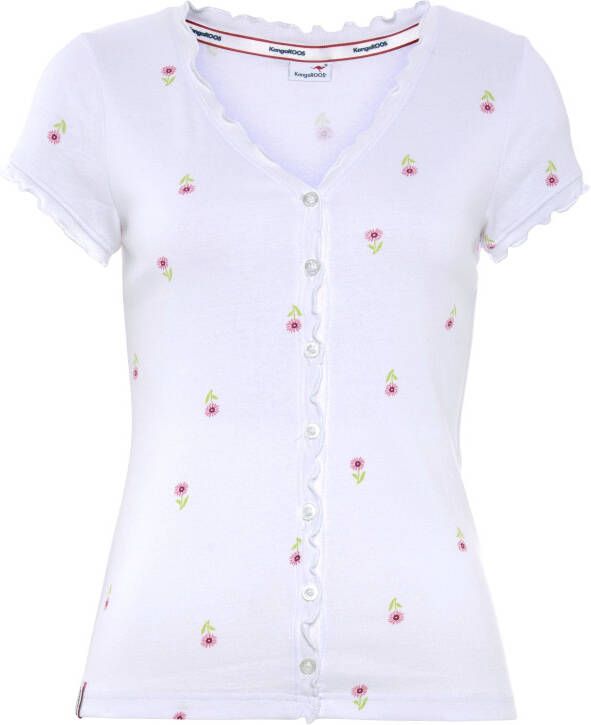 KangaROOS Shirt met korte mouwen korte mouw figuuraccentuerend van katoen
