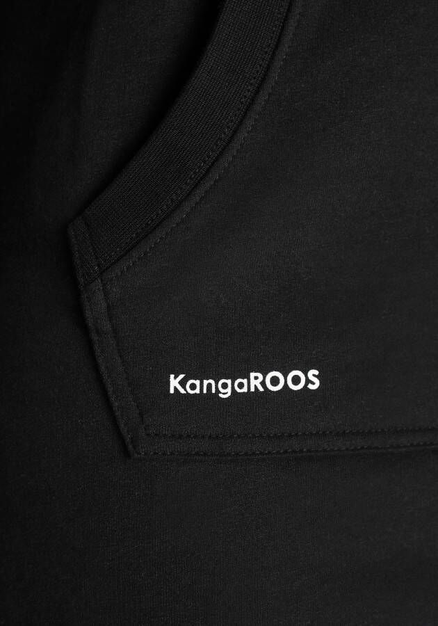 KangaROOS Sweatjurk knie-lang figuurvolgend van opgeruwde sweatstof met capuchon