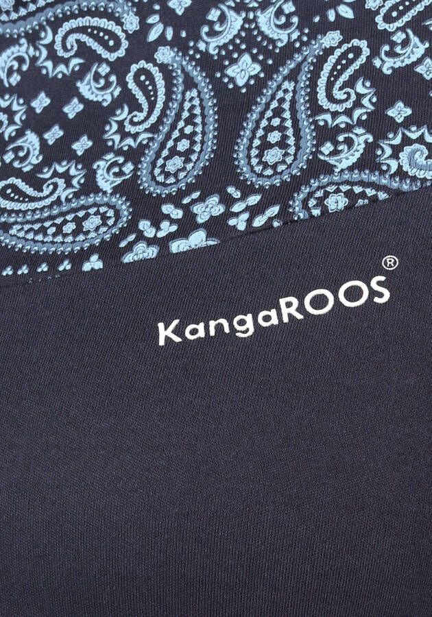 KangaROOS Sweatjurk met mooie print op de mouwen en bij de borst