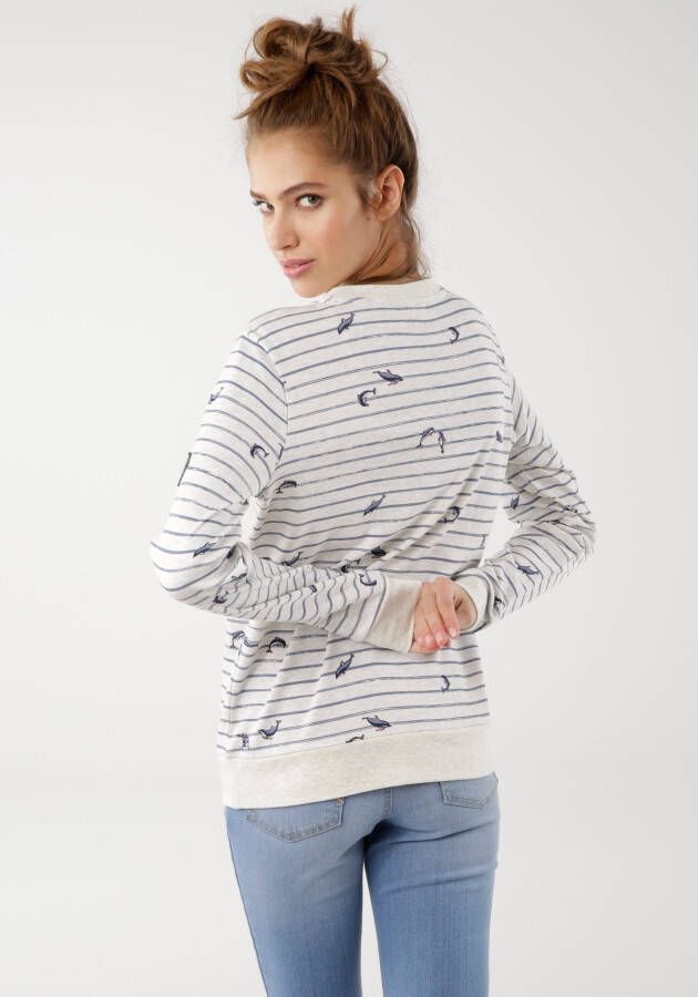 KangaROOS Sweatshirt met maritieme print all-over