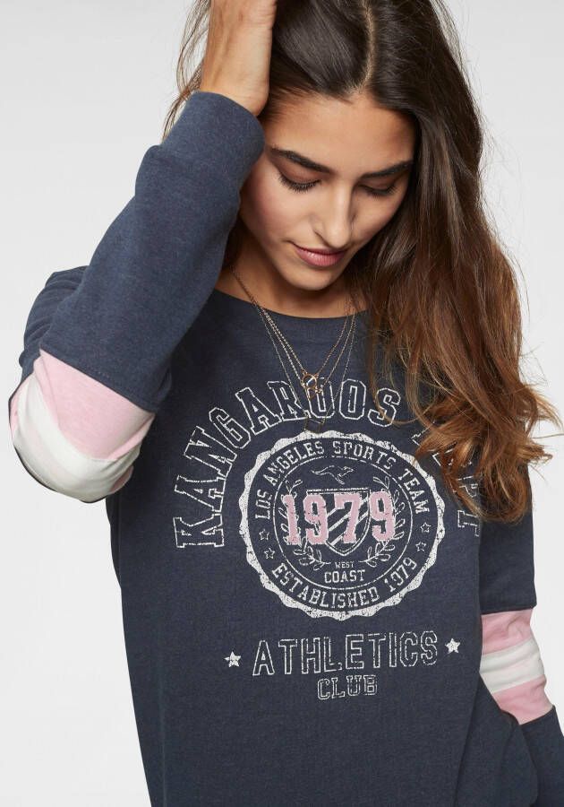 KangaROOS Sweatshirt met sportieve contrastinzetten op de mouwen