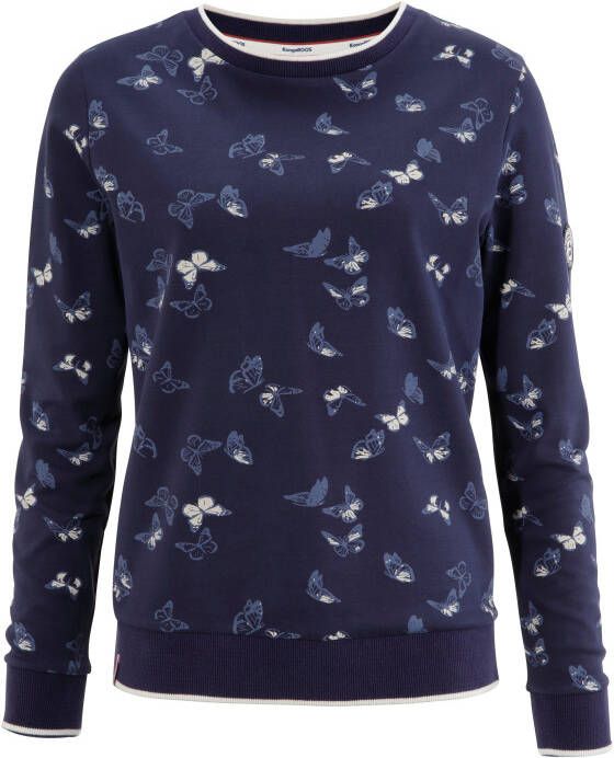 KangaROOS Sweatshirt met trendy all-over vlinderprint