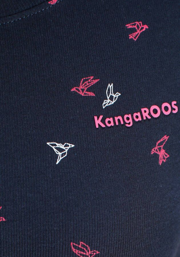 KangaROOS Shirt met korte mouwen met trendy all-over print