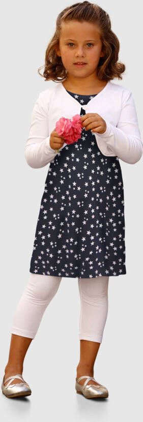KIDSWORLD Bolero jurk & legging met sterretjesprint (set 3-delig)