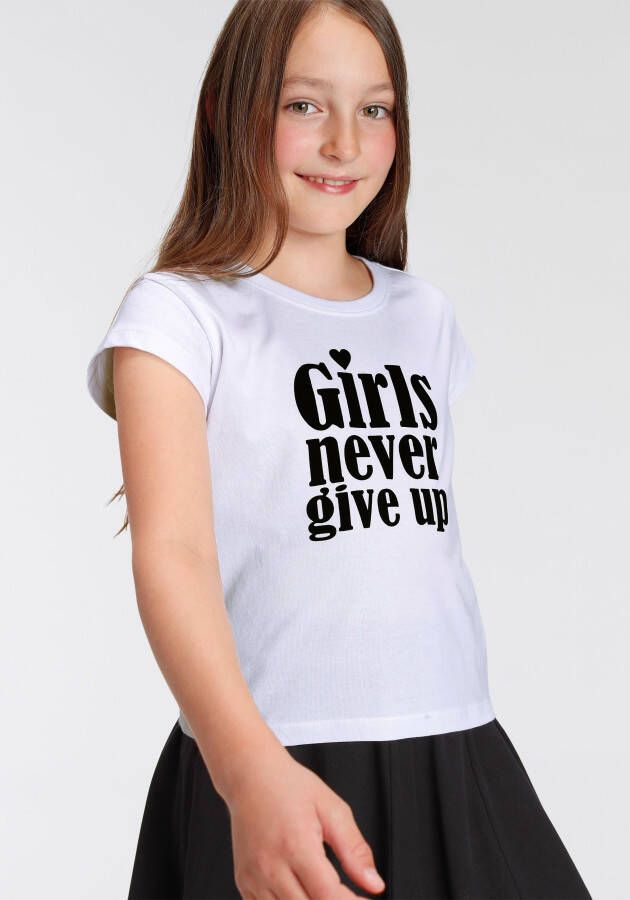 KIDSWORLD T-shirt Girls never give up