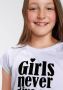 KIDSWORLD T-shirt Girls never give up - Thumbnail 3