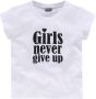 KIDSWORLD T-shirt Girls never give up - Thumbnail 4