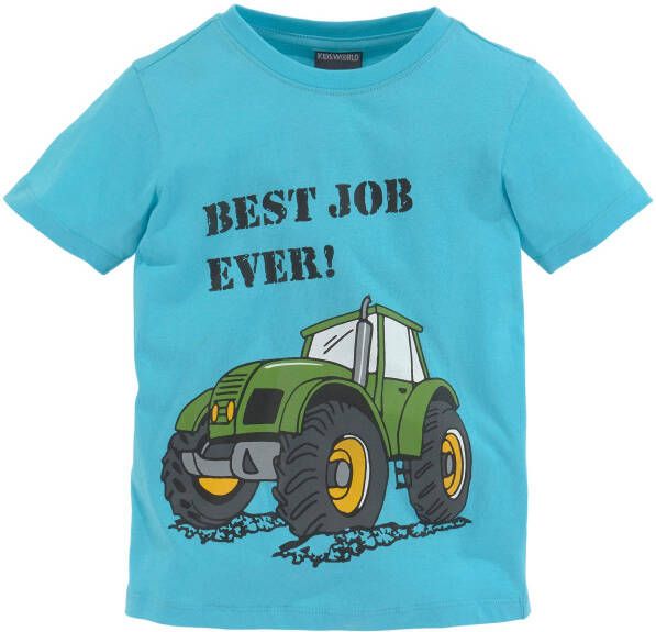 KIDSWORLD T-shirt BEST JOB EVER! (Set van 2)