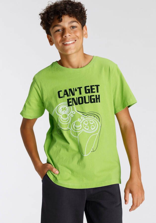 KIDSWORLD T-shirt & bermuda CAN´T GET ENOUGH quote (set 2-delig 2)