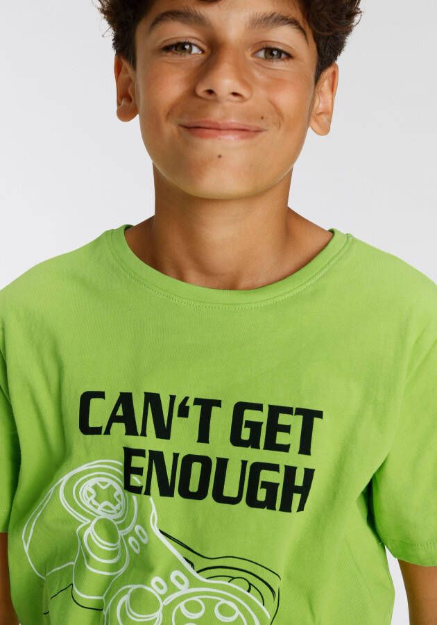 KIDSWORLD T-shirt & bermuda CAN´T GET ENOUGH quote (set 2-delig 2)