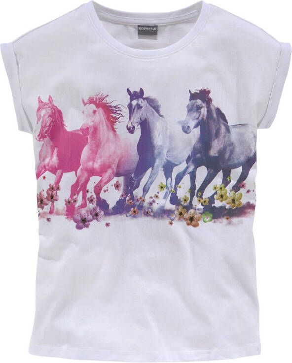 KIDSWORLD T-shirt Paarden wijd casual model