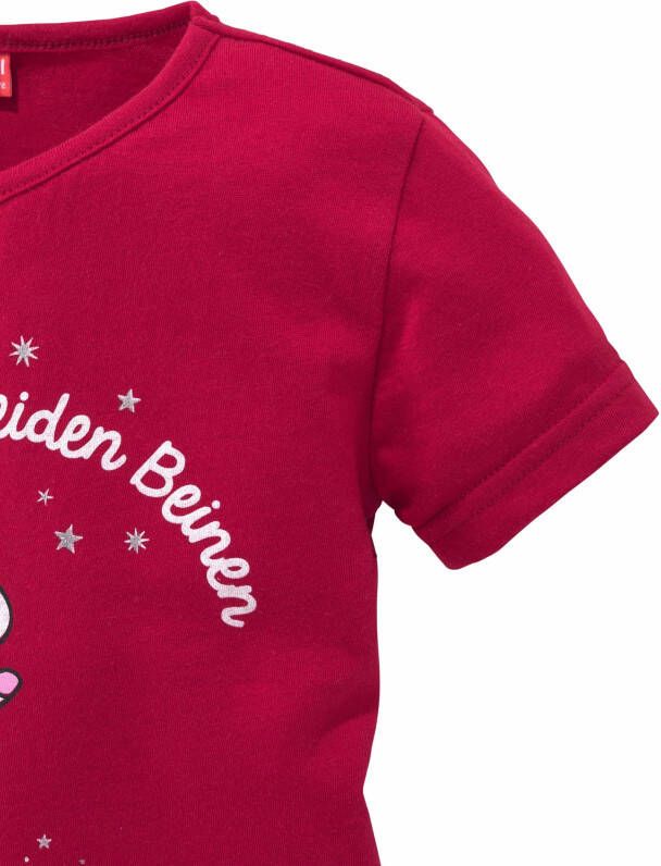 KIDSWORLD T-shirt print "eenhoorn" met glinstereffecten