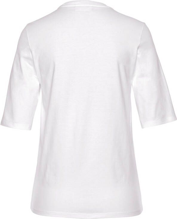 Lacoste Shirt met ronde hals met harmonieus gekleurde logopatch