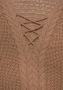 Lascana Gebreide trui met kabelgebreide details en bandjes ajour trui losse pasvorm - Thumbnail 5