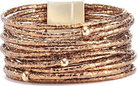 Lascana Wikkelarmbandenset Wikkelarmband in layer-look met parels magnetische armband armbanden set (2-delig)