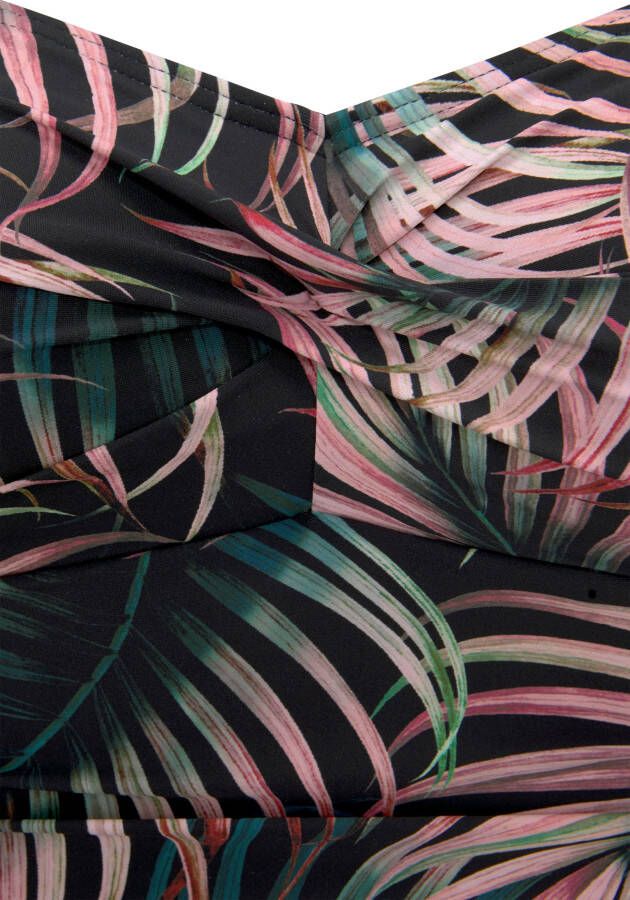 Lascana Badpak Reese met palmboomprint en modellerend effect