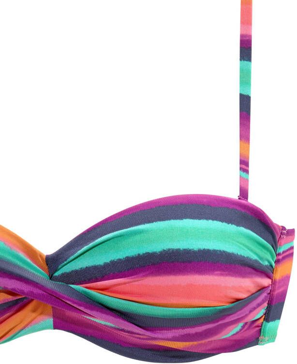 Lascana Bandeau-bikinitop Rainbow met 5 draagvarianten