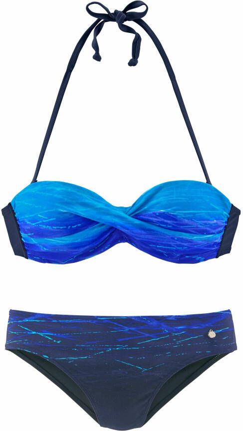 Lascana Beugelbikini in bandeaumodel in kleurverloop in batik-look