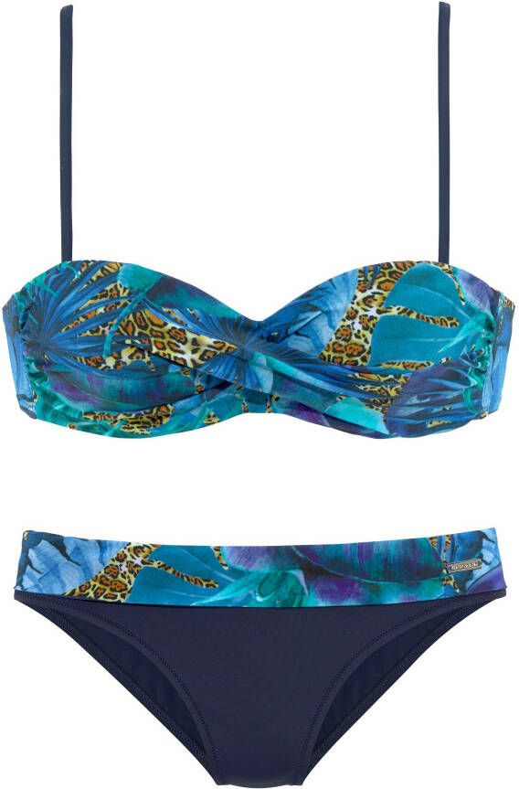 Lascana Beugelbikini in bandeaumodel met jungle-look