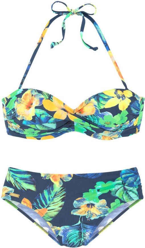 Lascana Beugelbikini in bandeaumodel zomers gedessineerd