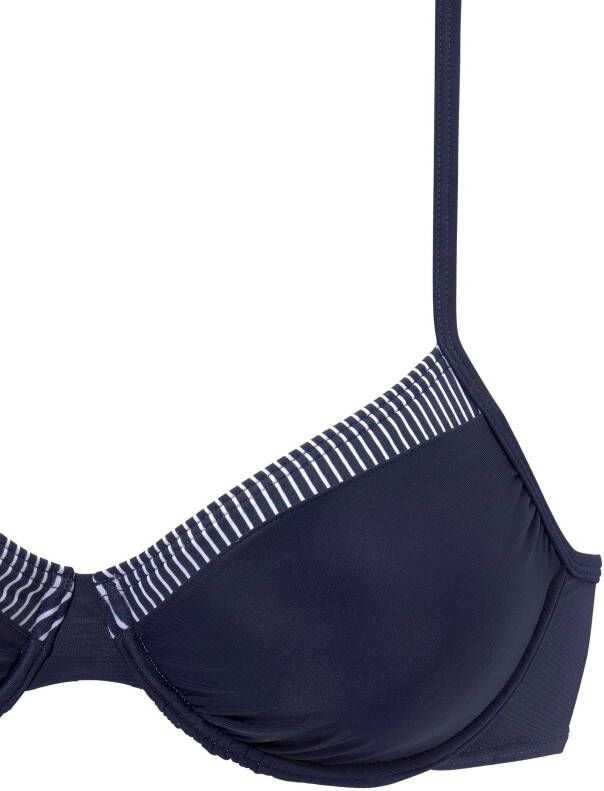 Lascana Beugelbikini met gestreepte inzetten