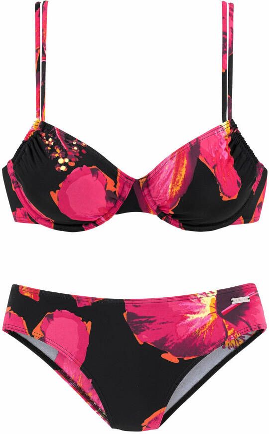Lascana Beugelbikini met opvallende bloemenprint