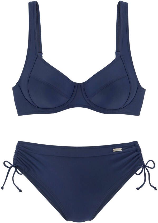Lascana Beugelbikini met opzij aangerimpeld bikinibroekje