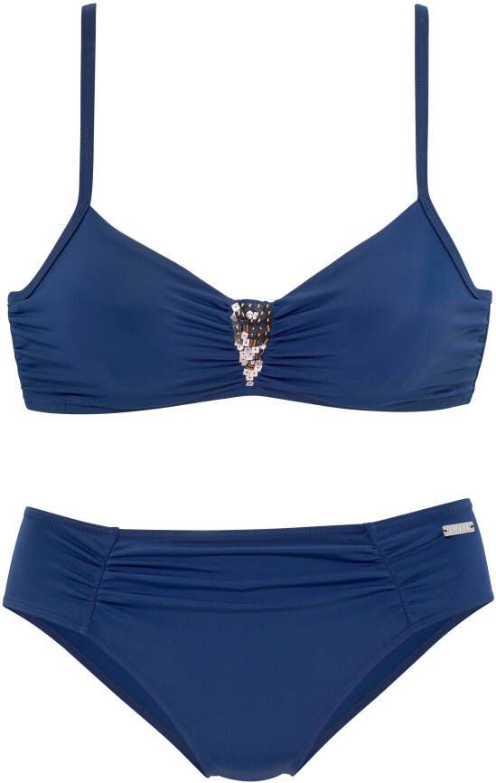 Lascana Beugelbikini met paillettengarnering