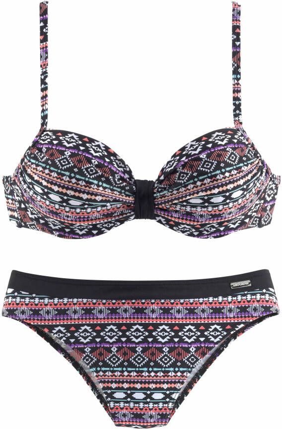 Lascana Beugelbikini met unikleurige lus tussen de cups