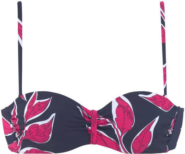 Lascana Beugelbikinitop in bandeaumodel Cataleya in blaadjes-design (1 stuk)
