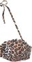 Lascana voorgevormde strapless bandeau bikinitop met panterprint bruin zwart - Thumbnail 7
