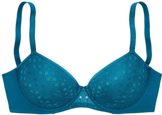 Lascana Bh met steuncups met kant over naadloze cups op de modellerende beugel dessous - Foto 2