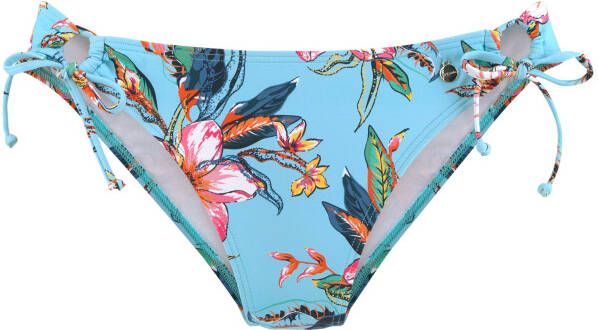 Lascana Bikinibroekje MALIA opzij te strikken met tropische print
