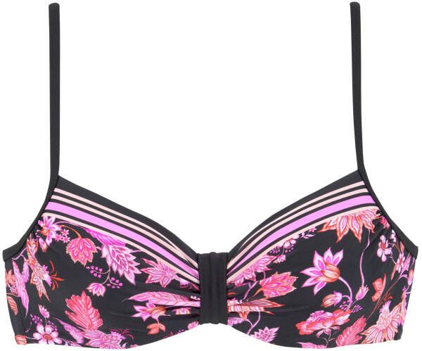 Lascana Bikinitop met beugels Bohemian met geplaatste strepen
