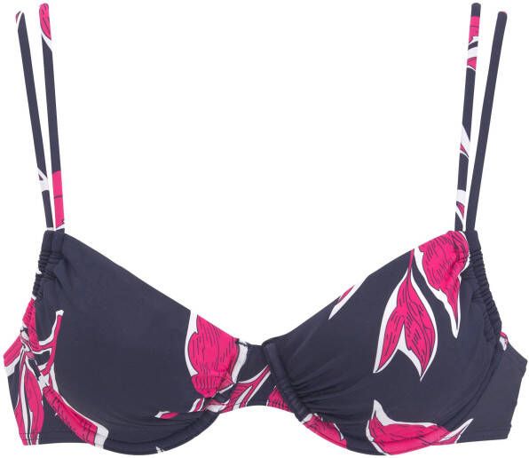 Lascana Bikinitop met beugels in blaadjes-design