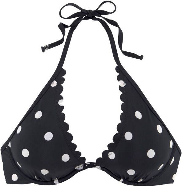 Lascana Bikinitop met beugels Jada met schulprandjes en stippendessin