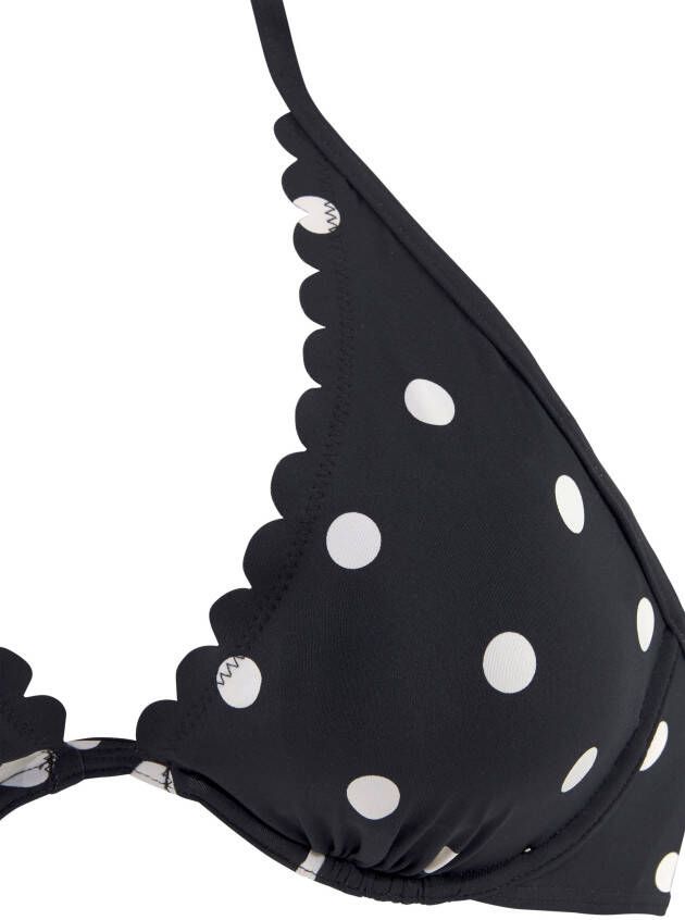 Lascana Bikinitop met beugels Jada met schulprandjes en stippendessin