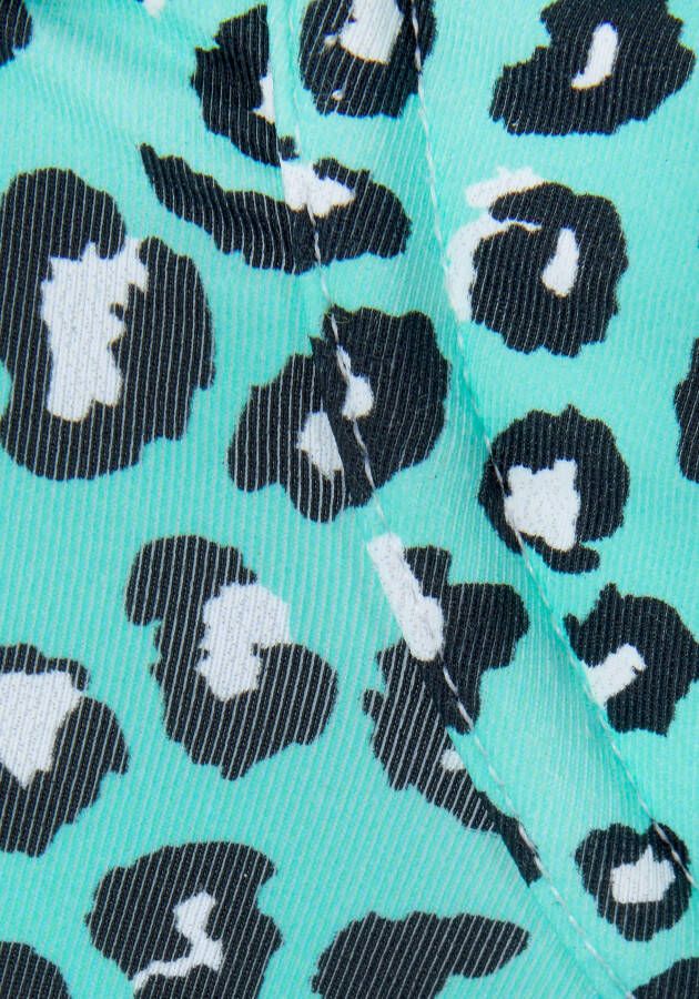 Lascana Bikinitop met beugels Mae kleurrijke dierenprint uitneembare cups te binden in de nek